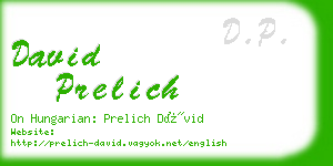david prelich business card